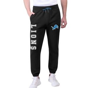 Detroit Lions NFL Men's Black Super Soft Game Day Jogger Sweatpants - Unisex M